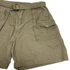 XX STAT Cotton Shorts Mens Lg Khaki Cargo Utilitarian D Ring Belt‎ Outdoor Belt